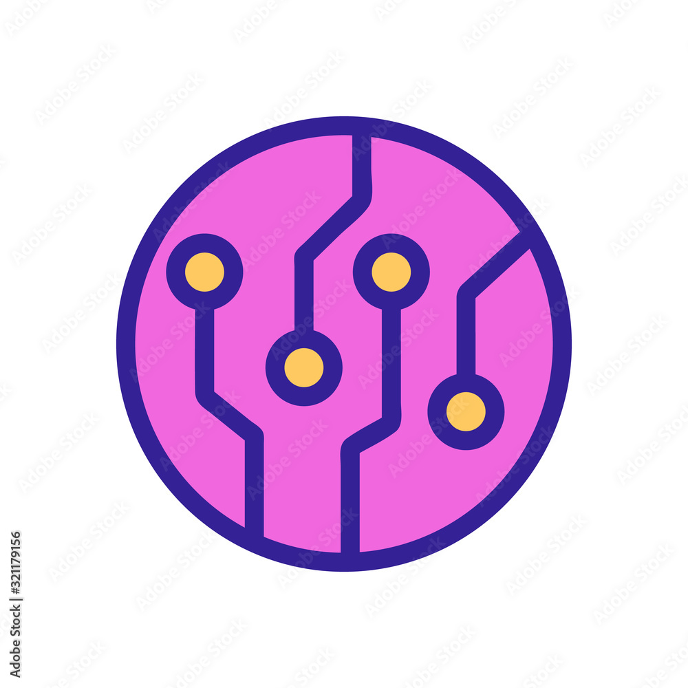 chip icon vector. Thin line sign. Isolated contour symbol illustration chip icon vector. Thin line sign. Isolated contour symbol illustration