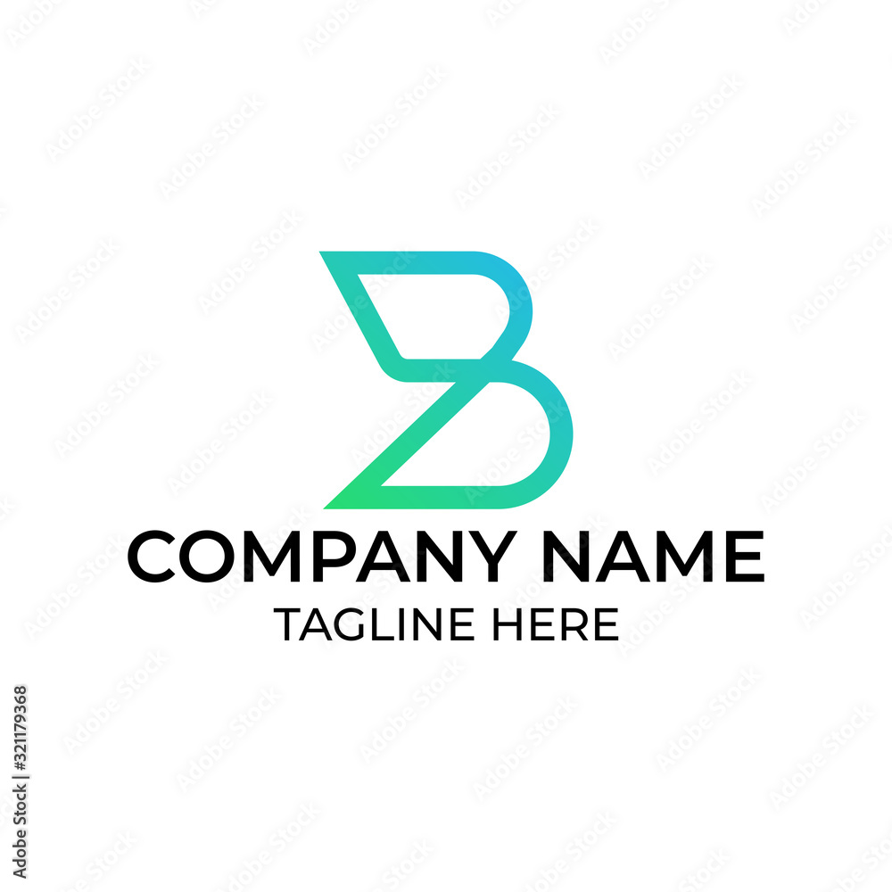 Modern and simple logo design for letter B Modern and simple logo design for letter B