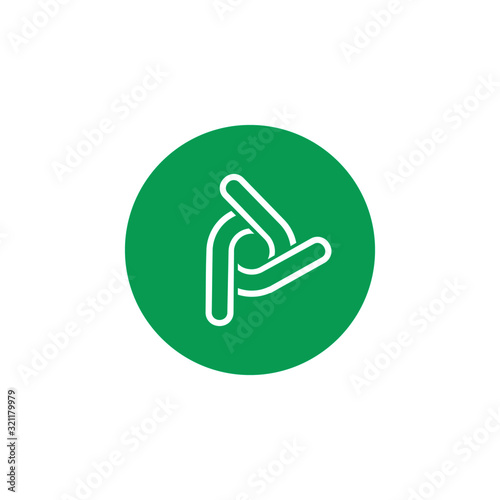 spinning lines abstract P letter logo