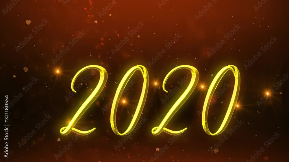 Happy new year 2020 eve background with golden elegant lighting text. Happy new year 2020 eve background with golden elegant lighting text.
