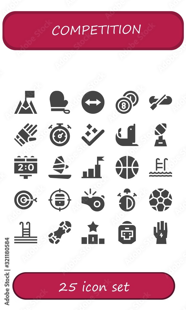 competition icon set