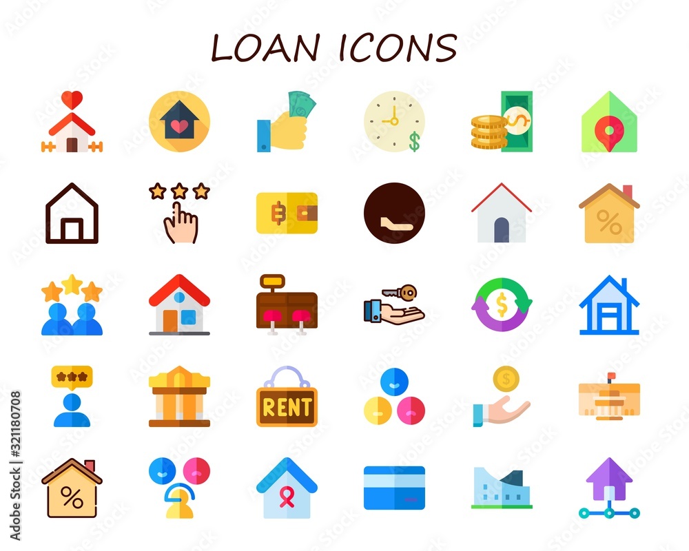 Fototapeta premium loan icon set