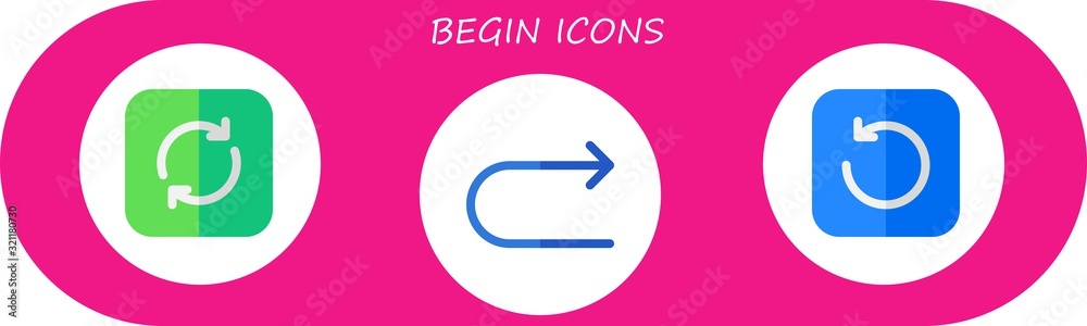 Modern Simple Set of begin Vector flat Icons Modern Simple Set of begin Vector flat Icons