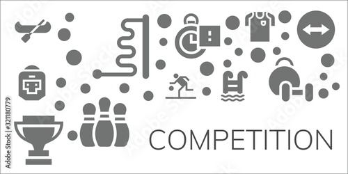 Modern Simple Set of competition Vector filled Icons
