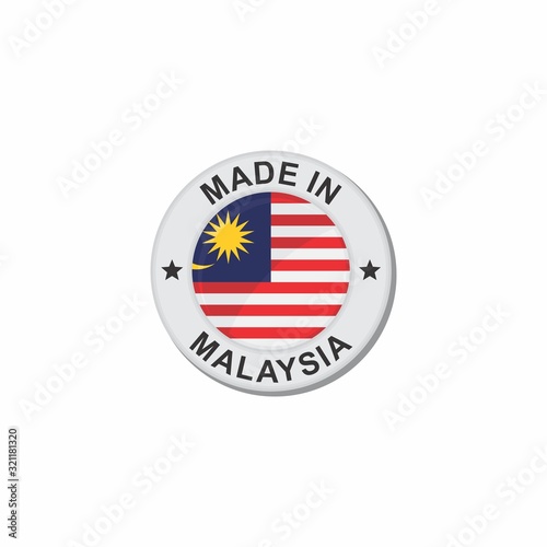 Circle National flag (Made in) - Malaysia