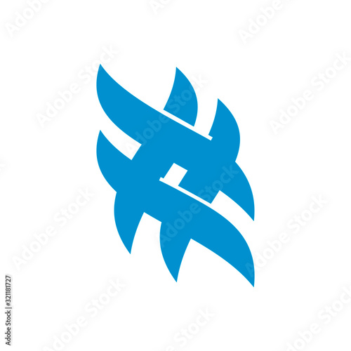   hashtag logo fire symbol design