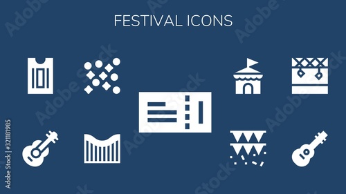 festival icon set