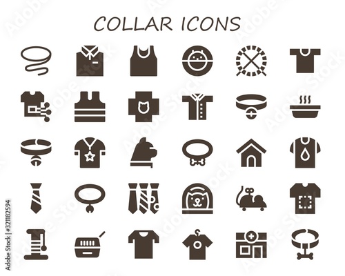 collar icon set