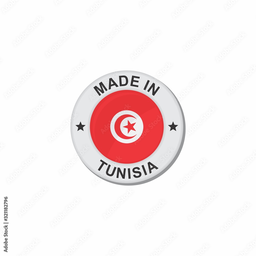Circle National flag (Made in) - Tunisia Circle National flag (Made in) - Tunisia