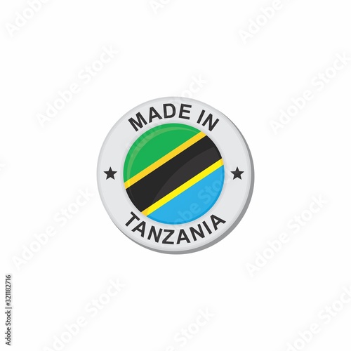Circle National flag (Made in) - Tanzania