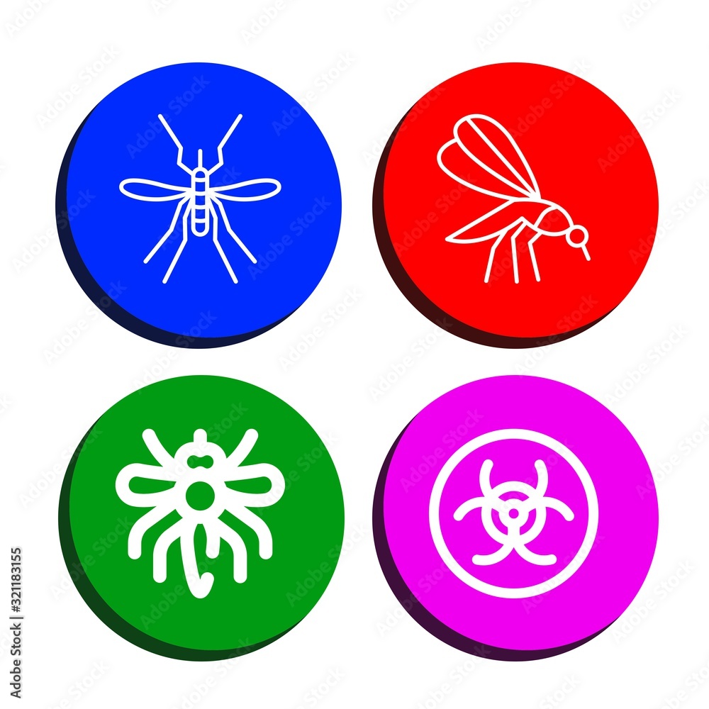 Fototapeta premium epidemic simple icons set