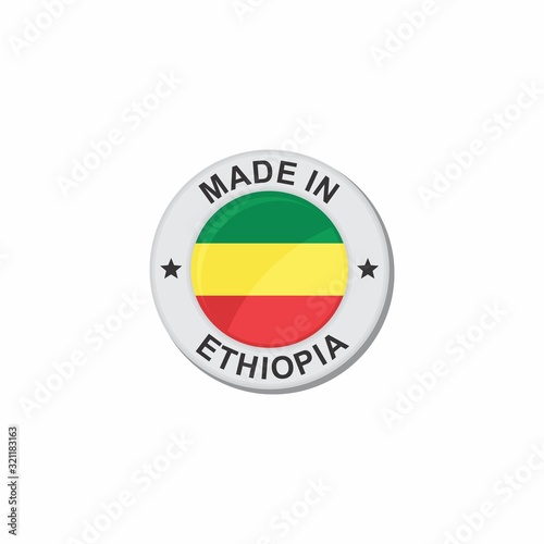 Circle National flag (Made in) - Ethiopia