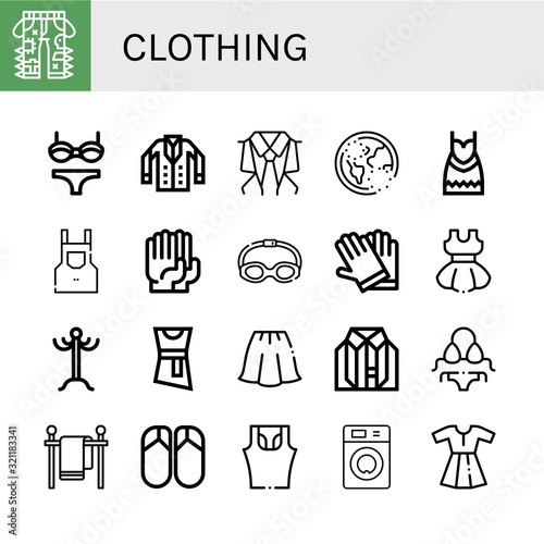 clothing icon set