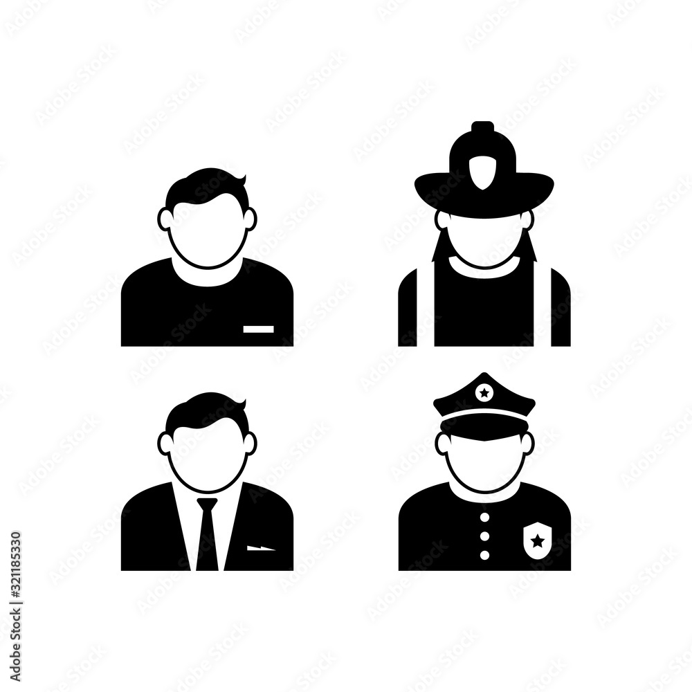Avatar people icon vector set Avatar people icon vector set