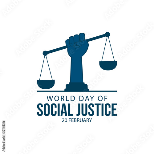 Obraz na plátně World day social justice vector image