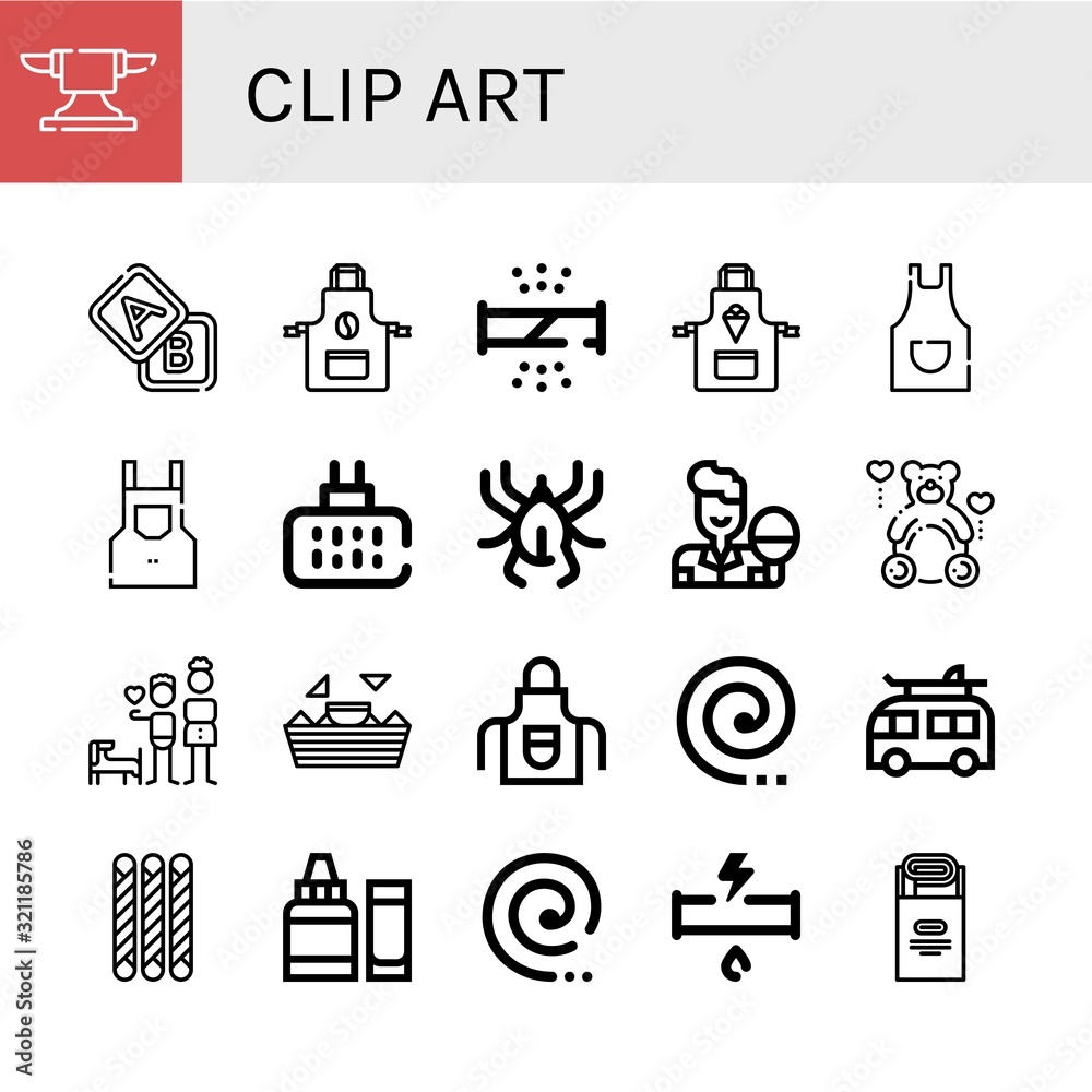 Set of clip art icons
