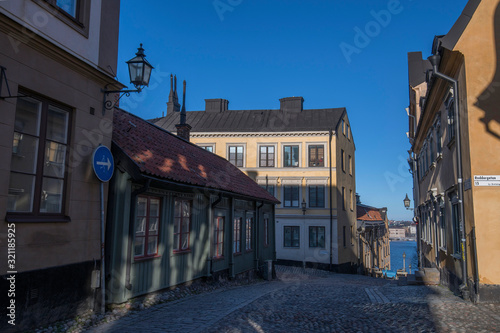 Old houses in the parish of Katarina in the district of Södermalm a sunny winter afternoon. © Hans Baath