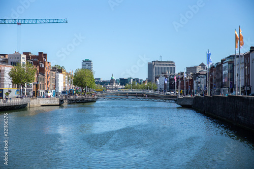 Photography Dublin Cityscape taken from a Bridge