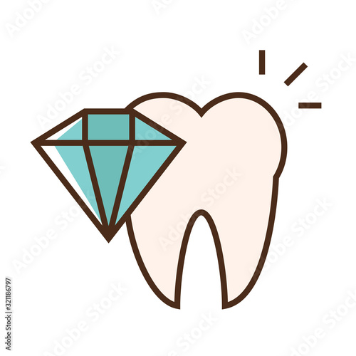 Color icon crystal tooth