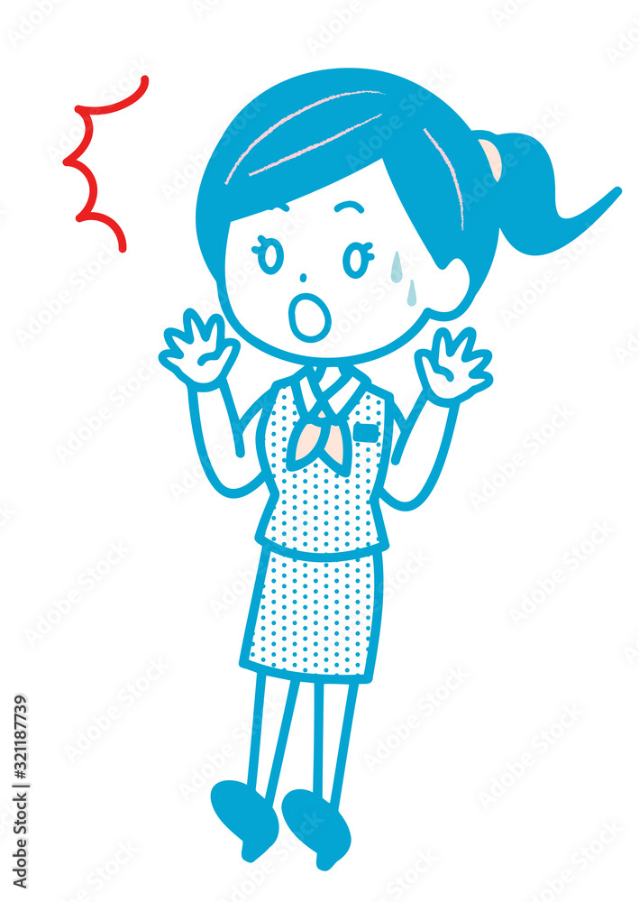 驚くビジネス女性 ポーズ イラスト 驚くビジネス女性 ポーズ イラスト
