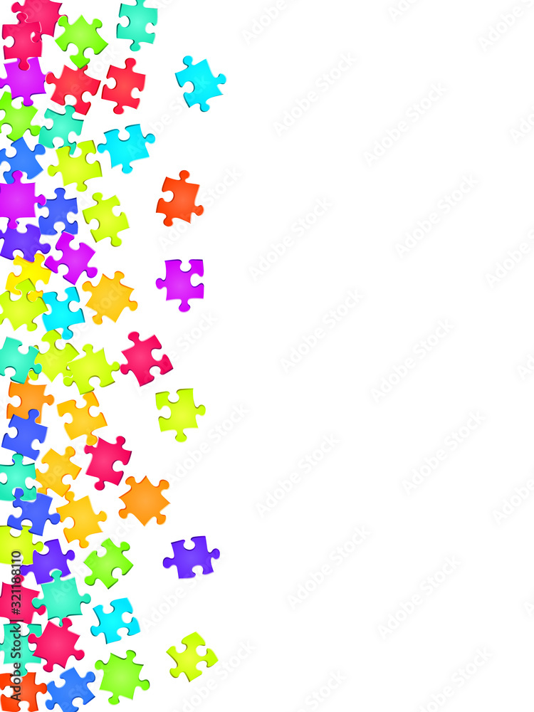 Abstract riddle jigsaw puzzle rainbow colors Abstract riddle jigsaw puzzle rainbow colors