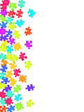Abstract riddle jigsaw puzzle rainbow colors 