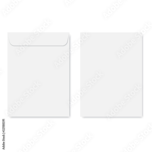 Blank paper envelopes for your design. Vector