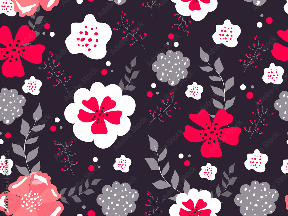Seamless Floral Pattern Background. Seamless Floral Pattern Background.