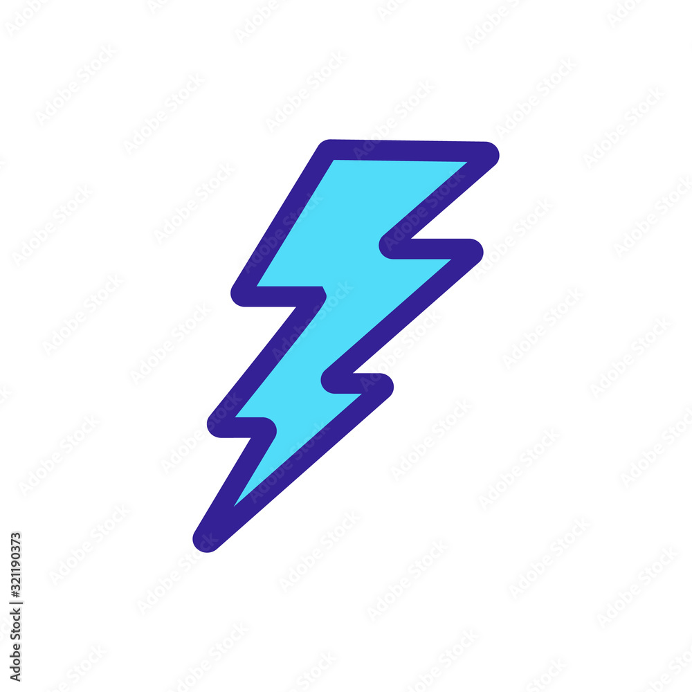 Lightning Storm Hurricane Icon Vector. Thin line sign. Isolated contour symbol illustration Lightning Storm Hurricane Icon Vector. Thin line sign. Isolated contour symbol illustration
