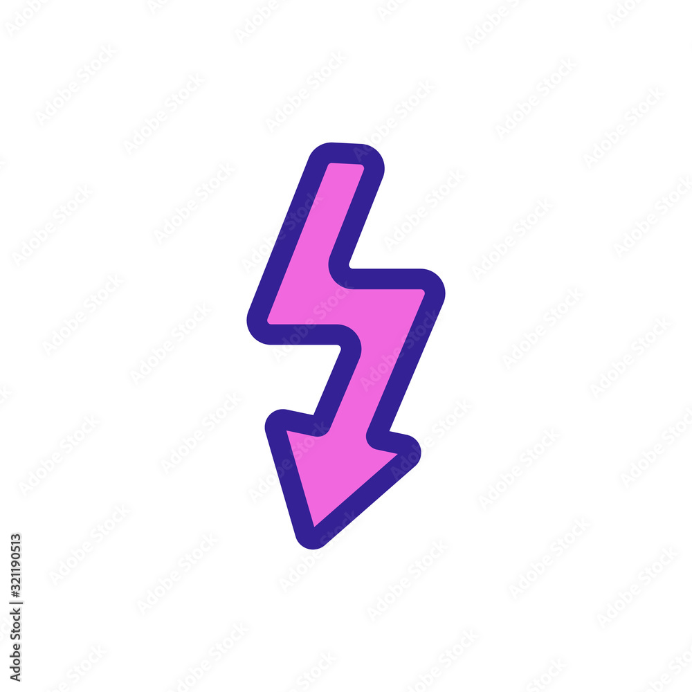 Lightning Storm Hurricane Icon Vector. Thin line sign. Isolated contour symbol illustration Lightning Storm Hurricane Icon Vector. Thin line sign. Isolated contour symbol illustration