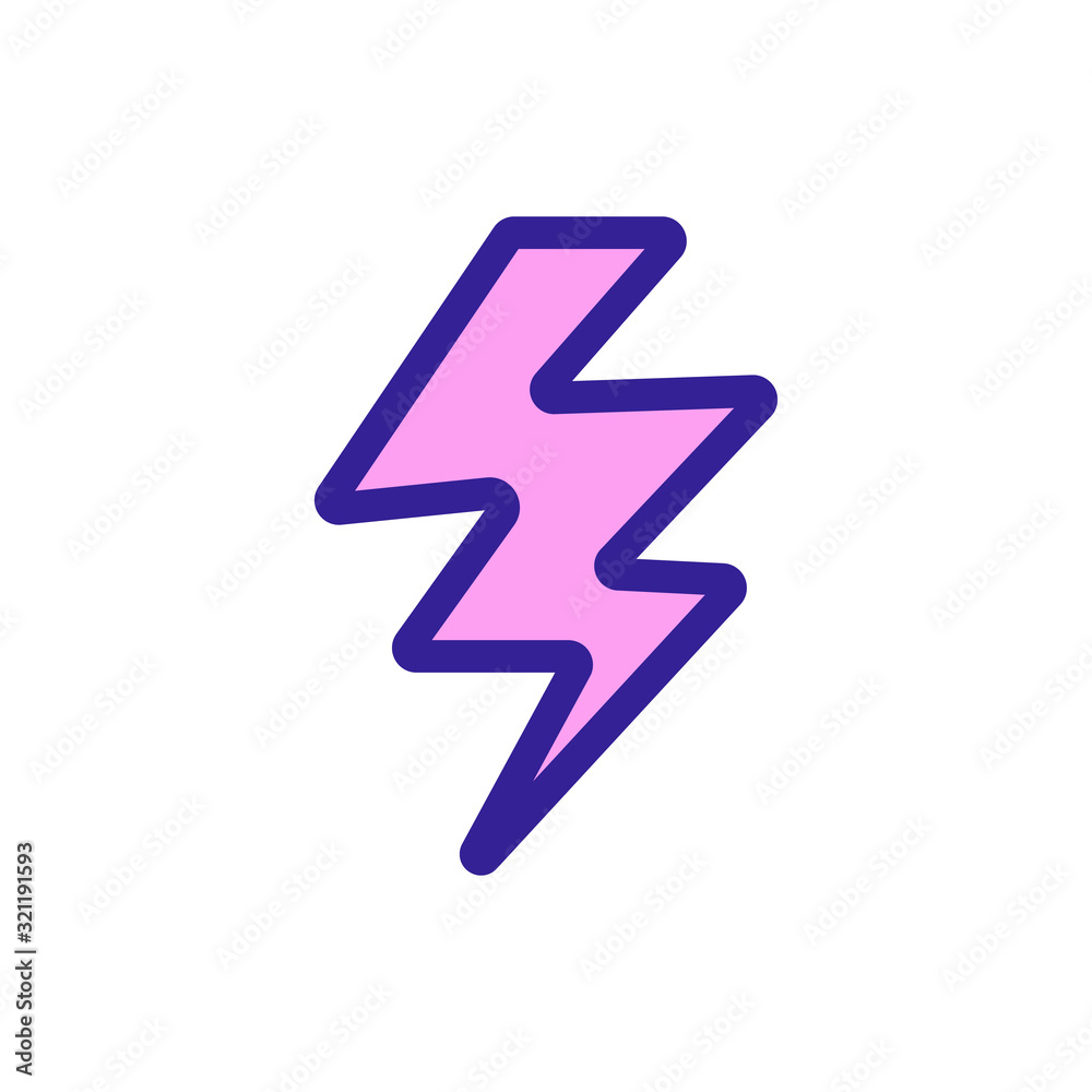 Lightning Storm Hurricane Icon Vector. Thin line sign. Isolated contour symbol illustration Lightning Storm Hurricane Icon Vector. Thin line sign. Isolated contour symbol illustration