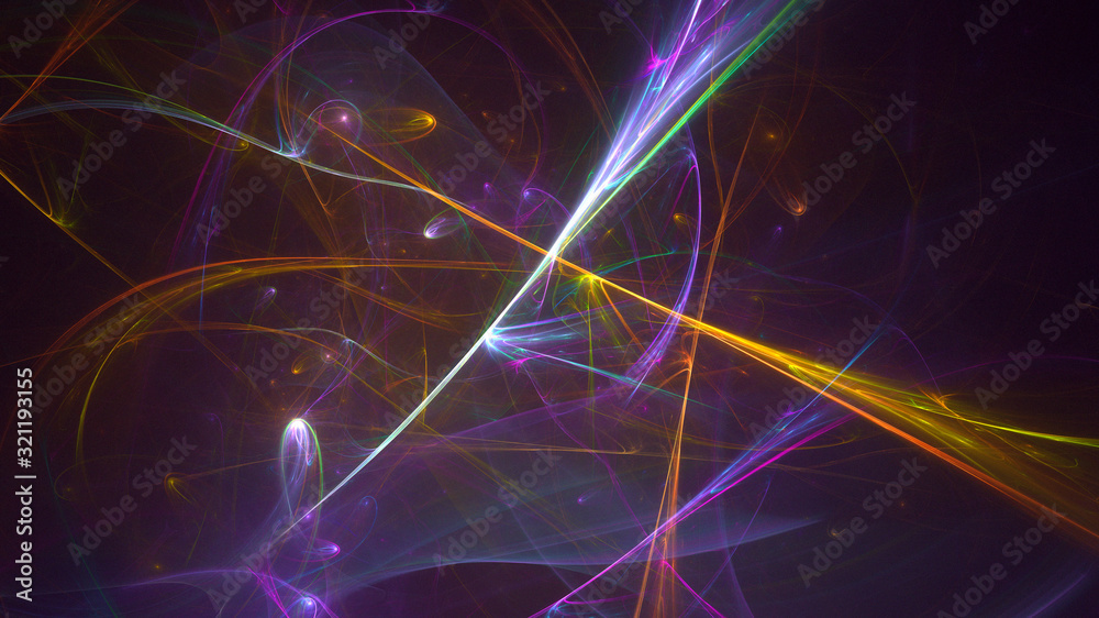 Obraz premium Fractal 3D rendering abstract and shiny background