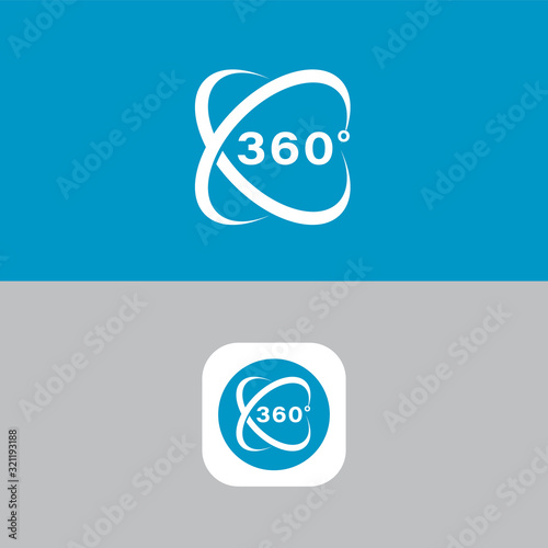 360 degrees modern company logo, 360 degrees technology logo