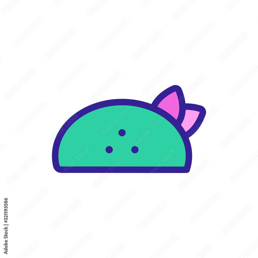 Taco icon vector. Thin line sign. Isolated contour symbol illustration Taco icon vector. Thin line sign. Isolated contour symbol illustration