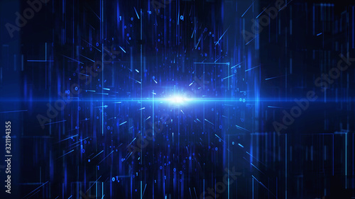 Network data.Big data space technology background