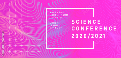 Abstract geometric background. Poster template for Business and IT Technologies Conference.
