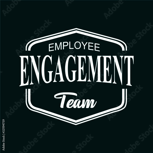 Employee engagement team typography design - VECTOR