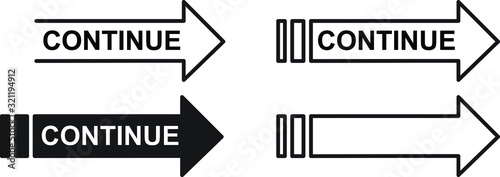Continue icon, vector illustration