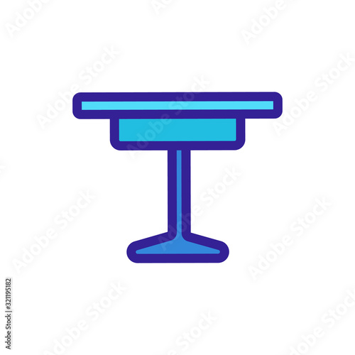 table icon vector. Thin line sign. Isolated contour symbol illustration