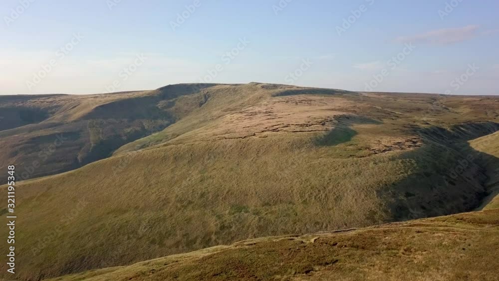 Aerial drone shot above a river valley in the Yorkshire moorland. Aerial drone shot above a river valley in the Yorkshire moorland.
