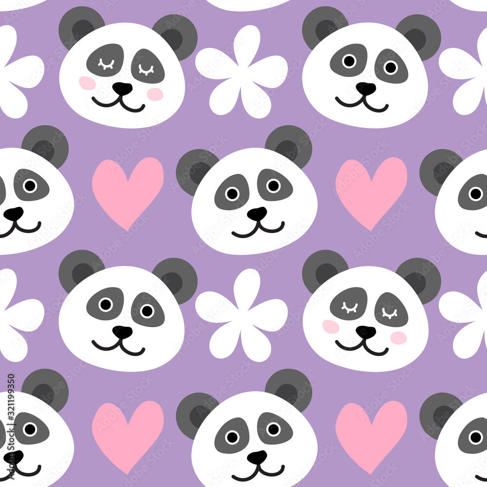 Panda seamless pattern Panda seamless pattern