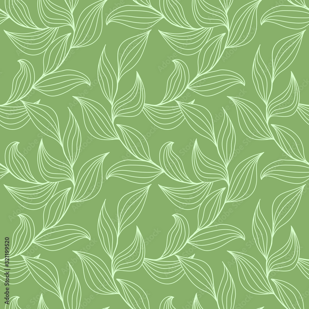 Fototapeta premium Seamless pattern with leaves