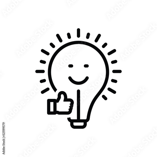 Black line icon for affect 