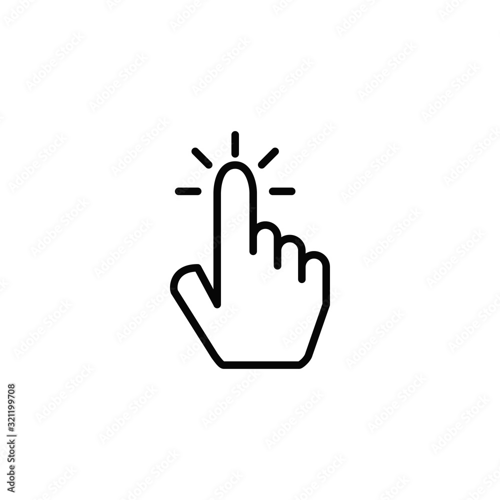Obraz premium click pointer icon design vector logo template EPS 10