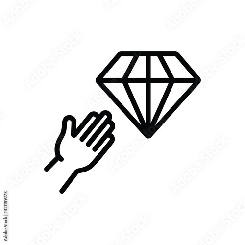 Black line icon for desire 