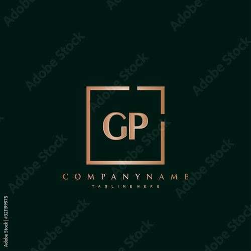 GP Initial Luxury logo vector.