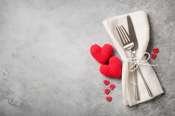 Valentine's Day table place setting