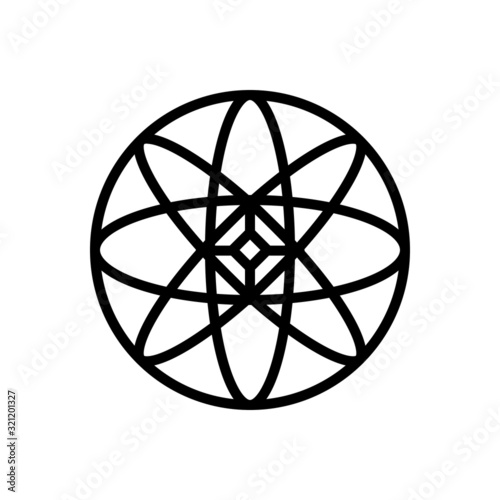 Black line icon for mess 