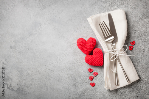 Valentine's Day table place setting photo