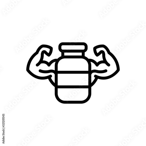 Black line icon for reinforce 